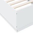 vidaXL fehér szerelt fa ágykeret LED-del 75 x 190 cm