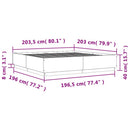 vidaXL sonoma tölgyszínű szerelt fa ágykeret 200 x 200 cm