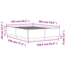 vidaXL betonszürke szerelt fa ágykeret 160 x 200 cm