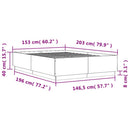vidaXL füstös tölgy színű szerelt fa ágykeret 150 x 200 cm