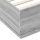 vidaXL sonoma tölgyszínű szerelt fa ágykeret 150 x 200 cm