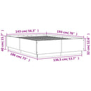 vidaXL betonszürke szerelt fa ágykeret 140x190 cm