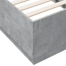 vidaXL betonszürke szerelt fa ágykeret 90 x 190 cm