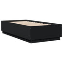 vidaXL fekete szerelt fa ágykeret 75 x 190 cm