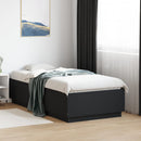 vidaXL fekete szerelt fa ágykeret 75 x 190 cm
