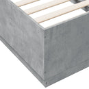 vidaXL betonszürke szerelt fa ágykeret 75 x 190 cm
