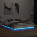 vidaXL fehér ágykeret LED-világítással 200 x 200 cm