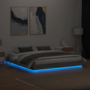 vidaXL szürke sonoma ágykeret LED-világítással 200 x 200 cm
