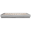 vidaXL szürke sonoma ágykeret LED-világítással 200 x 200 cm