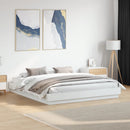vidaXL fehér ágykeret LED-világítással 180 x 200 cm