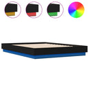 vidaXL fekete ágykeret LED-es matrac nélkül 150 x 200 cm