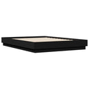 vidaXL fekete ágykeret LED-es matrac nélkül 150 x 200 cm