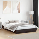 vidaXL fekete ágykeret LED-es matrac nélkül 150 x 200 cm