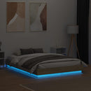 vidaXL sonoma tölgy színű ágykeret LED-világítással 135x190 cm