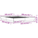 vidaXL sonoma tölgyszínű szerelt fa ágykeret 160 x 200 cm