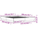 vidaXL sonoma tölgyszínű szerelt fa ágykeret 150 x 200 cm