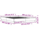 vidaXL sonoma tölgyszínű szerelt fa ágykeret 120 x 200 cm
