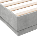 vidaXL betonszürke szerelt fa ágykeret 120 x 200 cm