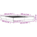 vidaXL sonoma tölgyszínű szerelt fa ágykeret 120 x 190 cm