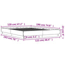 vidaXL füstös tölgyszínű szerelt fa ágykeret 120 x 190 cm