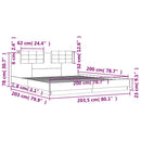 vidaXL fehér szerelt fa ágykeret fejtámlával 200 x 200 cm