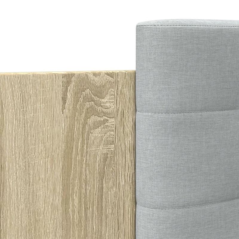 vidaXL sonoma tölgy színű szerelt fa ágykeret fejtámlával 120x200 cm