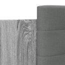 vidaXL szürke sonoma színű szerelt fa ágykeret fejtámlával 100x200 cm