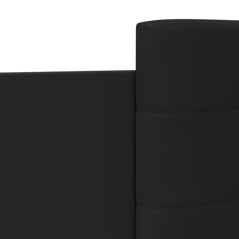 vidaXL fekete szerelt fa ágykeret fejtámlával 90 x 190 cm