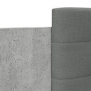 vidaXL betonszürke ágykeret fejtámlával és LED-világítással 180x200 cm