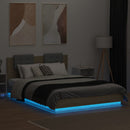 vidaXL sonoma tölgy színű ágykeret fejtámlával és LED-ekkel 120x200 cm