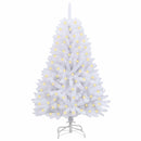 vidaXL Mű karácsonyfa 150 LED-del Fehér 120 cm PVC és fém