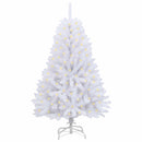 vidaXL Mű karácsonyfa 150 LED-del Fehér 150 cm PVC és fém