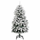 vidaXL csuklópántos műkarácsonyfa 150 LED-del és gömbökkel 120 cm