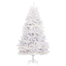 vidaXL Mű karácsonyfa 300 LED-del Fehér 240 cm PVC és fém