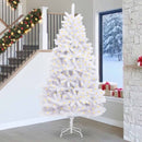 vidaXL Mű karácsonyfa 300 LED-del Fehér 270 cm PVC és fém