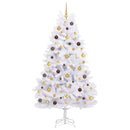 vidaXL Mű karácsonyfa Fehér 106 x 106 x 210 cm PVC és fém
