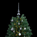 vidaXL csuklópántos műkarácsonyfa 300 LED-del és gömbökkel 240 cm