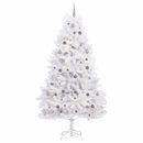 vidaXL Mű karácsonyfa Fehér 128 x 128 x 270 cm PVC és fém