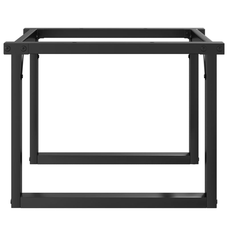 vidaXL acél dohányzóasztallábak O-alakú vázzal 60x40x38 cm