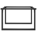 vidaXL acél dohányzóasztallábak O-alakú vázzal 80 x 70 x 43 cm