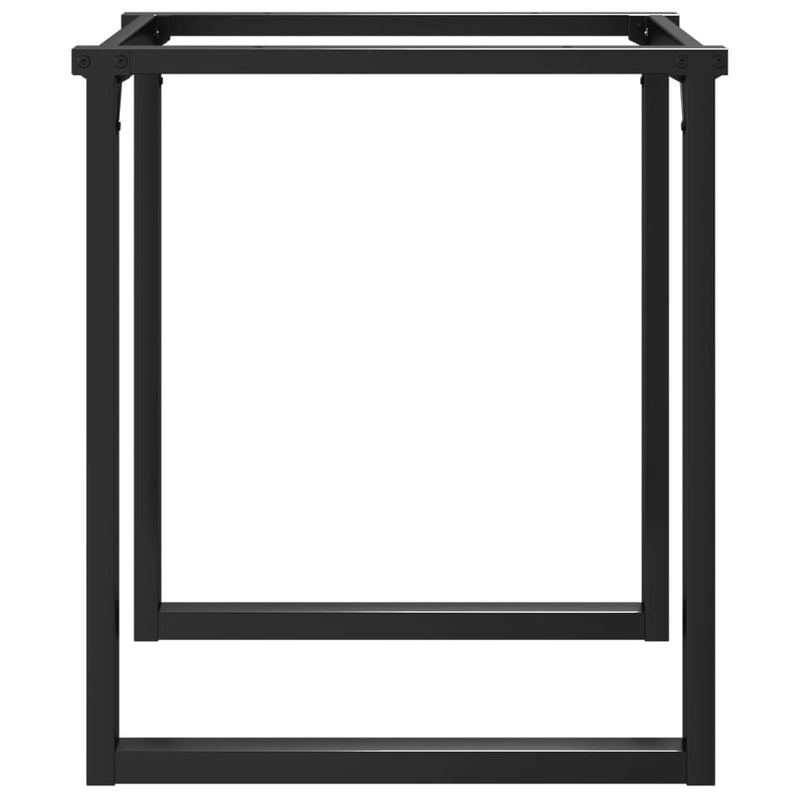 vidaXL acél dohányzóasztallábak O-alakú vázzal 60 x 60 x 73 cm