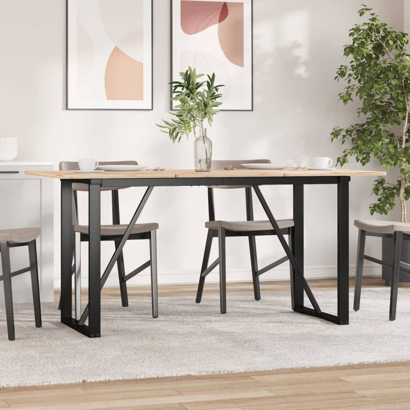 vidaXL acél étkezőasztallábak O-alakú vázzal 120 x 60 x 73 cm