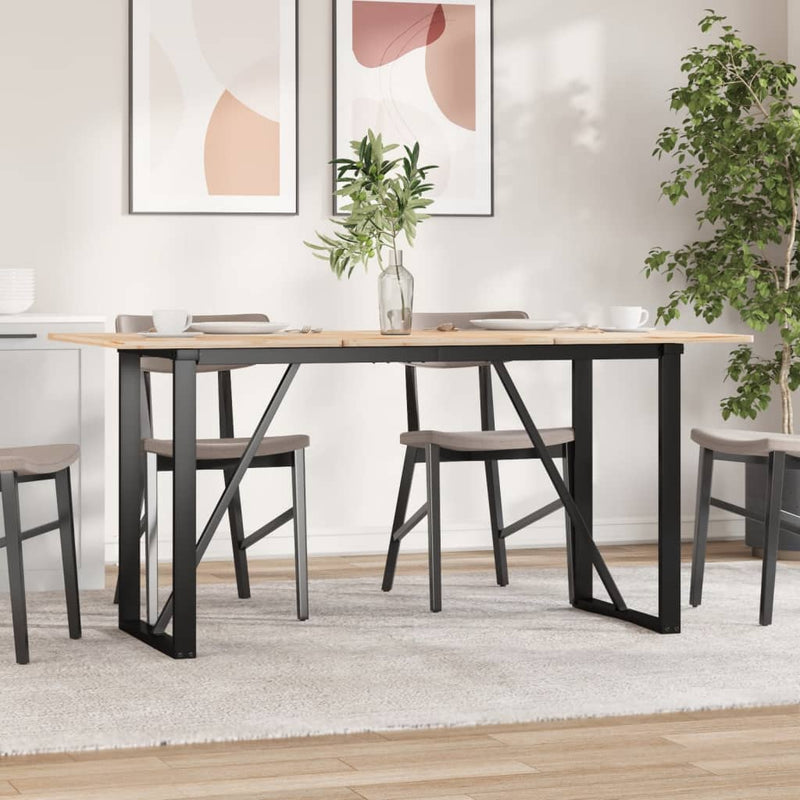 vidaXL acél étkezőasztallábak O-alakú vázzal 140 x 60 x 73 cm