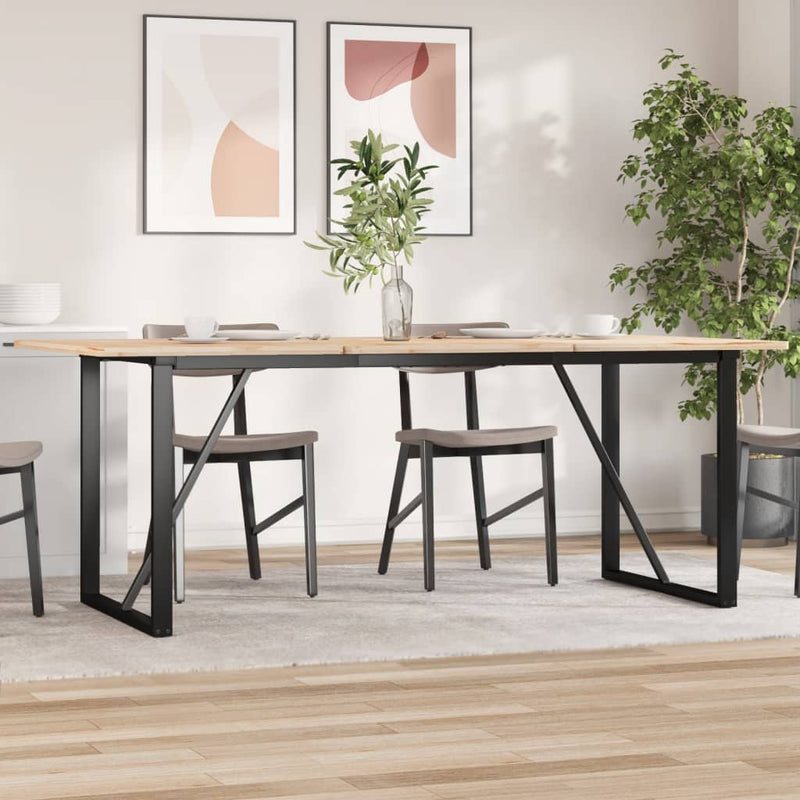 vidaXL acél étkezőasztallábak O-alakú vázzal 160 x 80 x 73 cm