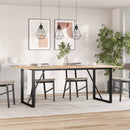 vidaXL acél étkezőasztallábak O-alakú vázzal 160 x 80 x 73 cm