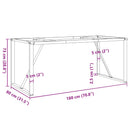 vidaXL acél étkezőasztallábak O-alakú vázzal 180 x 80 x 73 cm
