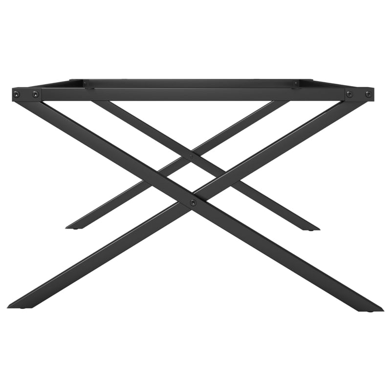 vidaXL acél dohányzóasztallábak X-alakú vázzal 80 x 70 x 43 cm