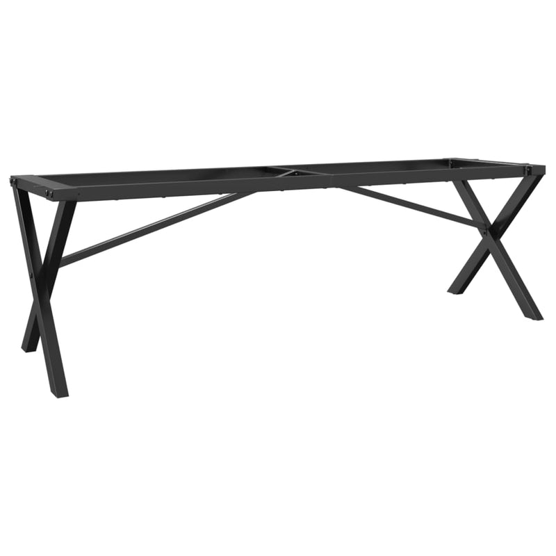 vidaXL öntöttvas dohányzóasztallábak X-alakú vázzal 140 x 30 x 43 cm