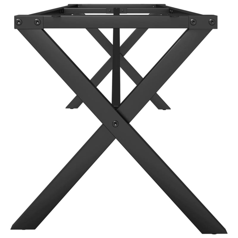 vidaXL öntöttvas dohányzóasztallábak X-alakú vázzal 140 x 30 x 43 cm