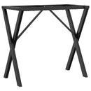 vidaXL acél dohányzóasztallábak X-alakú vázzal 80 x 40 x 73 cm
